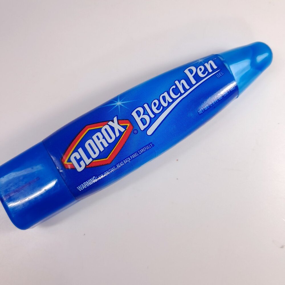 Clorox‎ Bleach Pen Gel Dual-Tipped Scrubber & Fine Point blue Discontinued READ